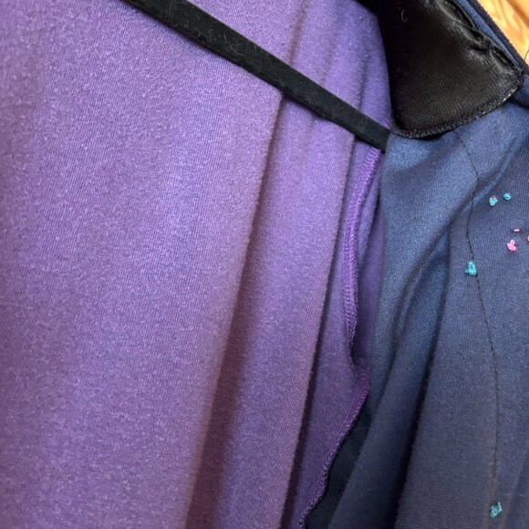 Purple Velvet Coat, Velvet Cardigan, 3D Flower Jacket, purple duster, Velour - Picture 11 of 11